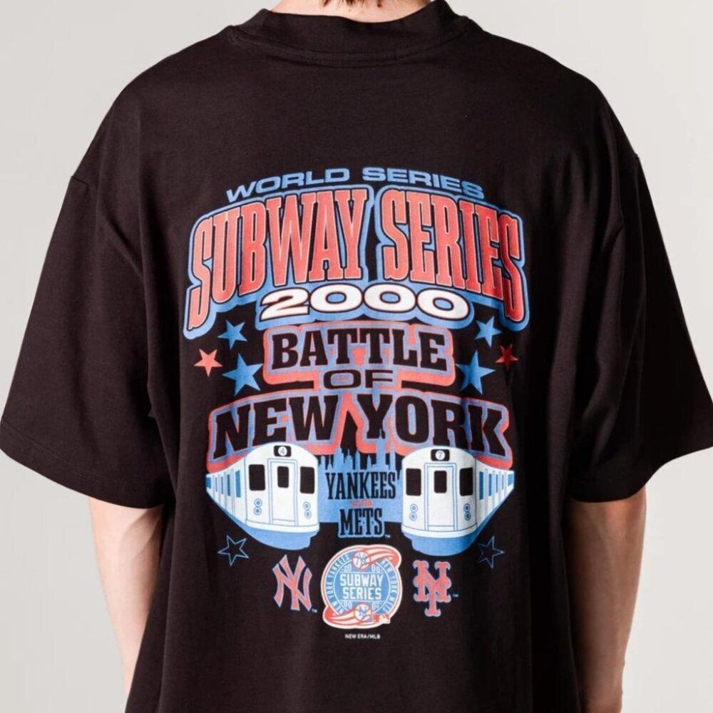 New York Yankees Mets 2000 Subway Series Y2K Baseball Dual Fan Unisex T-Shirt 73